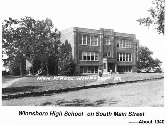 Winnsboro High School on South Main Street 1940